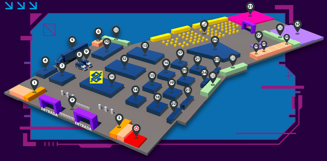 Imagem contendo o desenho do mapa da Expo CIEE 2024